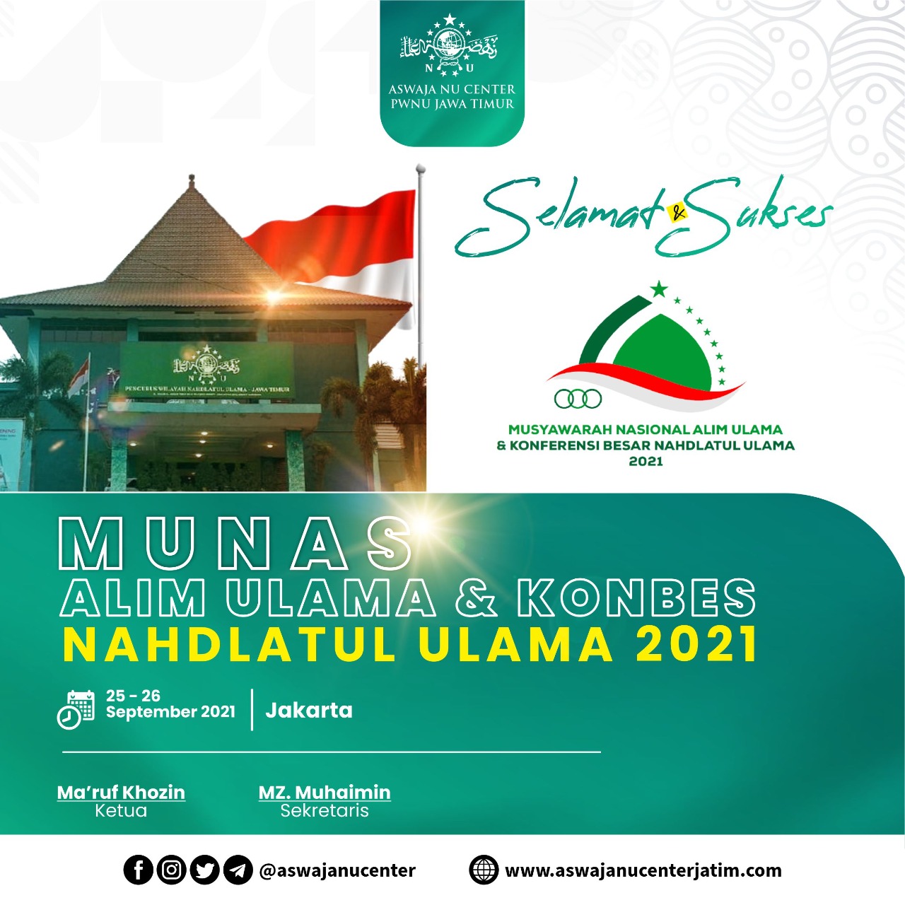 Selamat & Sukses Munas Alim Ulama dan Konferensi Besar Nahdlatul Ulama 2021 Selamat & Sukses Munas Alim Ulama dan Konferensi Besar Nahdlatul Ulama 2021